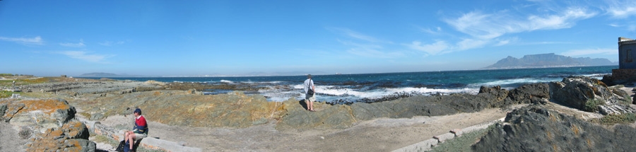 Kapstadt - Blick von Robben Island auf den Tafelberg